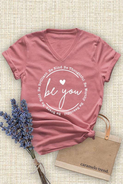 Be you Unisex Short Sleeve V Neck T-Shirt