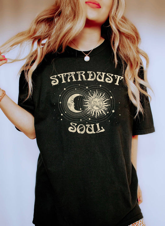 Stardust Soul Sun And Moon Celestial T-Shirt