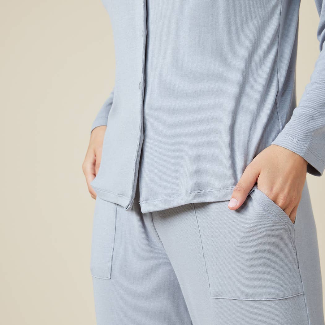 Aria - Slim Notch Collar PJ Set