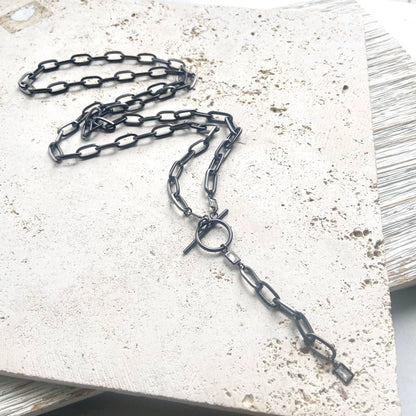 Paperclip wrap necklace boutique salon resort trendy jewelry