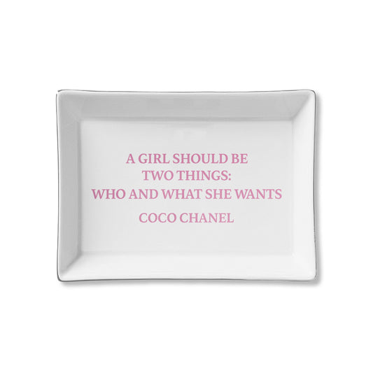 Ceramic Tray - A Girl Should Be Two Things