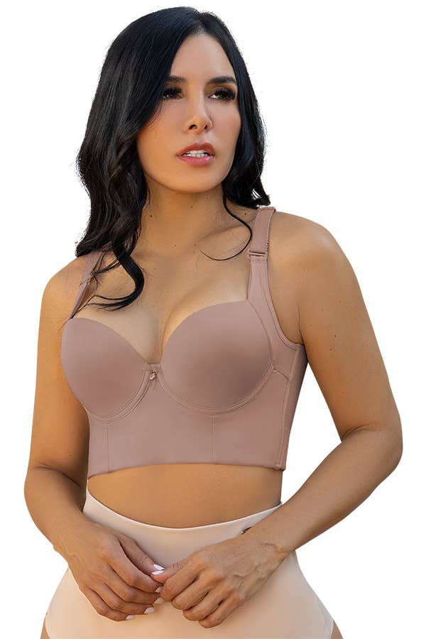 Max Back Coverage Bra: Beige / 34D