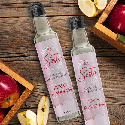 Sesto Aromatic Bath & Massage Oil - Pears & Apples - 8.5oz