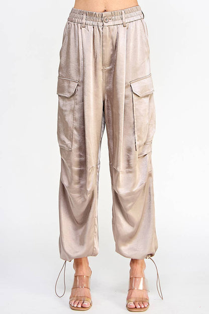 Flowcore Gloss Satin Cargo Pants