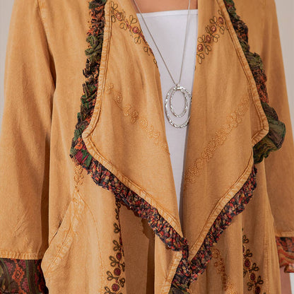 Bohemian Elegance: Stonewashed Rayon Kimono