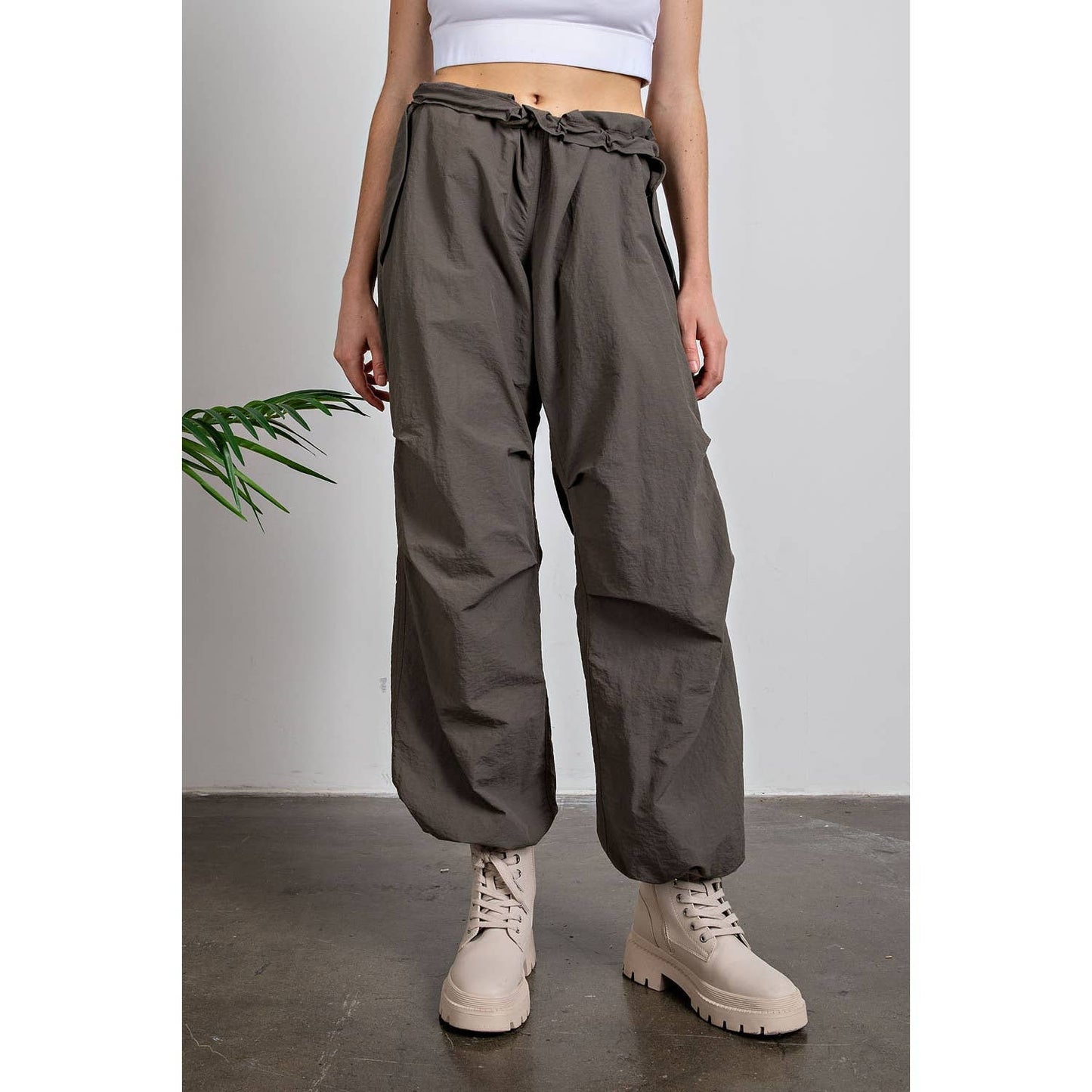 CARGO PANTS: Slate Blue / S NYLON TASLAN BALLON