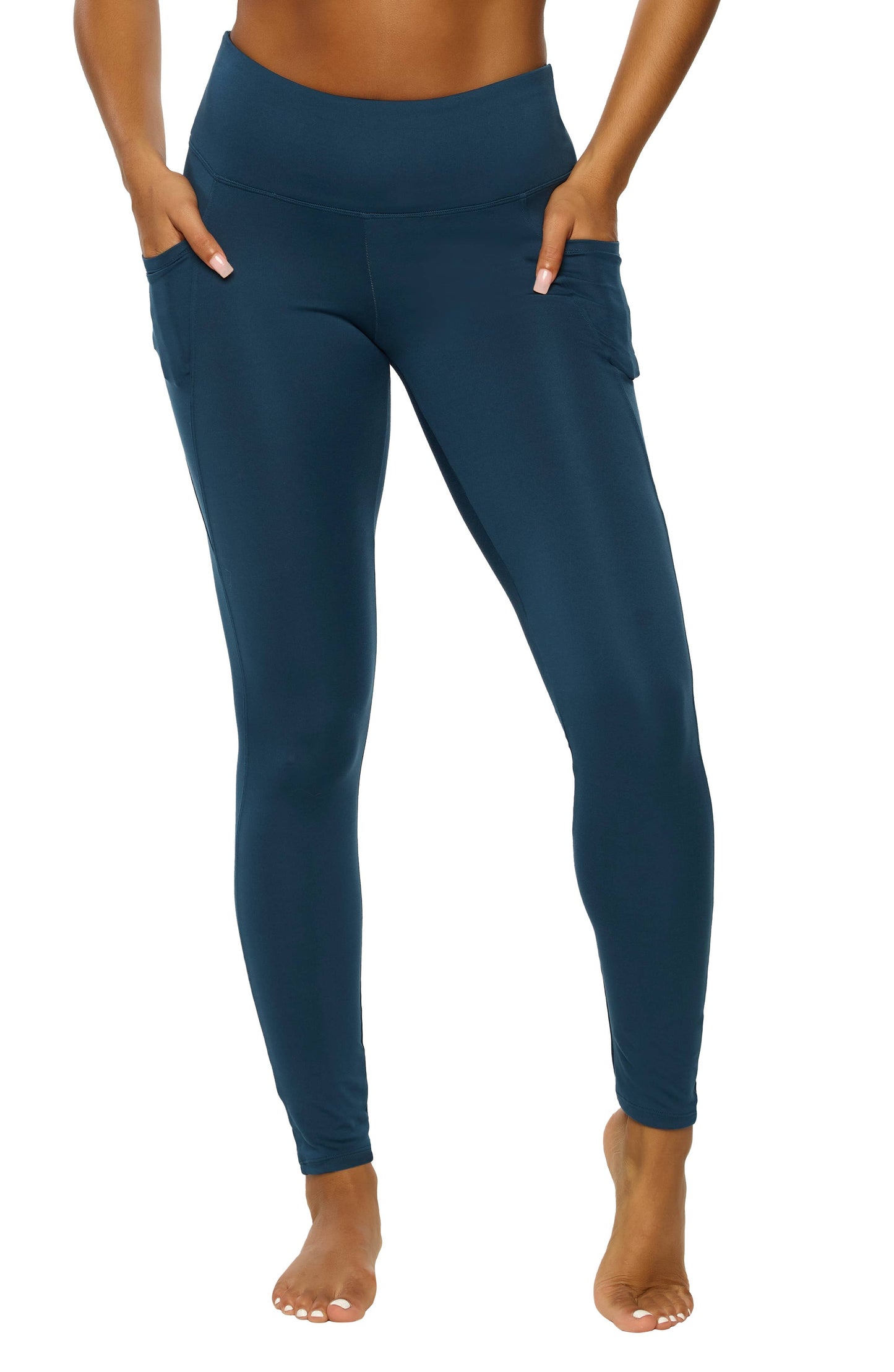 900455 (BLK) / XL  Athletic Pocket Leggings: Black