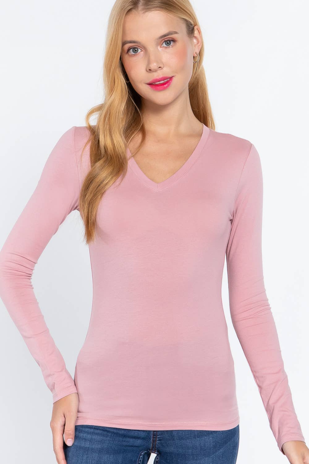 Long Sleeve V-neck Top