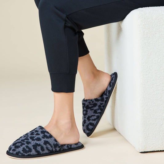 Marshmallow Cozy Lounge Leopard Slippers