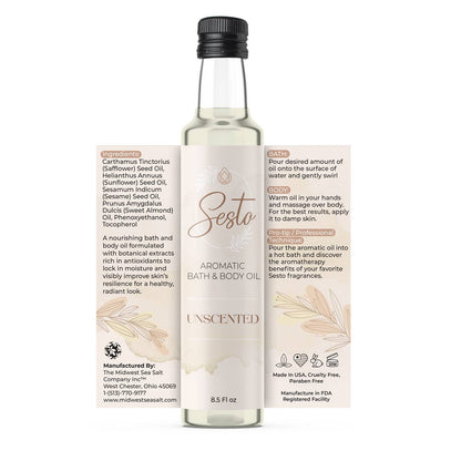 Sesto Aromatic Bath & Massage Oil - Unscented - 8.5oz