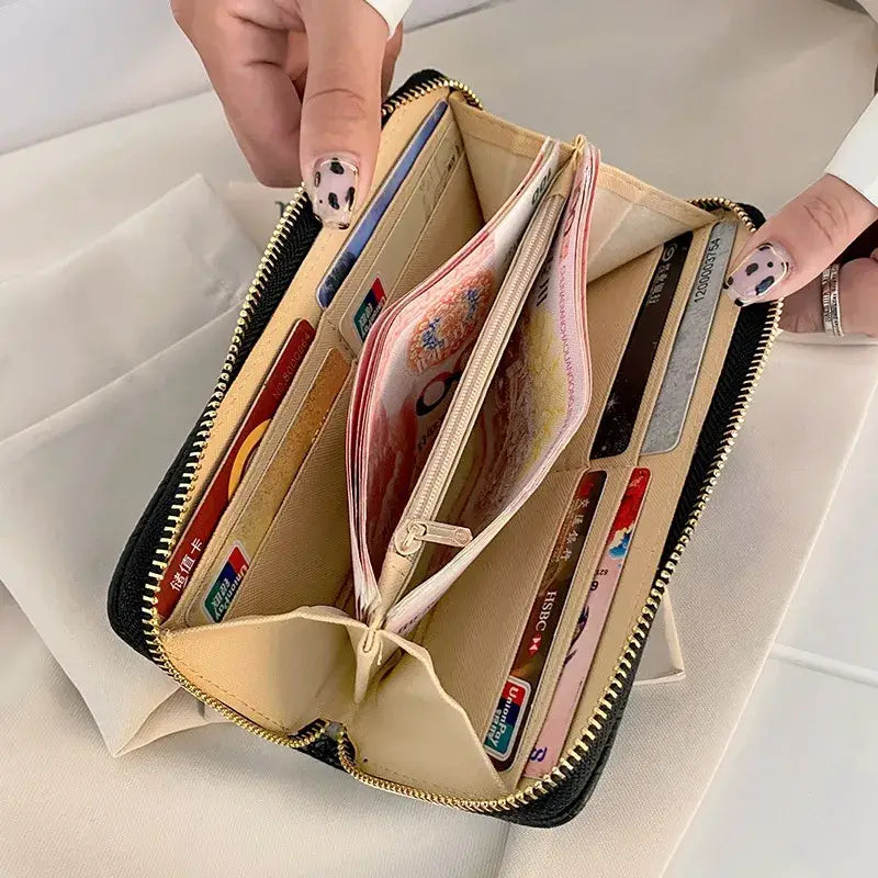 Designer Wallet Card Holder: Grey