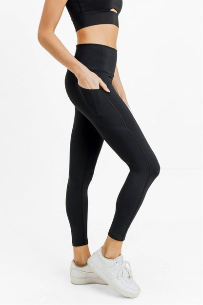 Laser-Cut and Bonded Essential Foldover Highwaist Leggings: ICE GREEN / S:M:L (2:2:2)