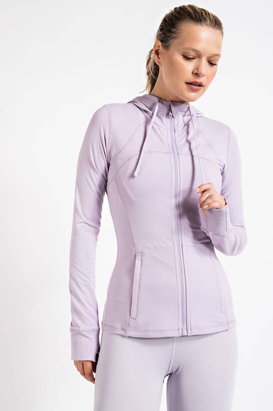 Plus Size Hooded Fitted Define Jacket: BLACK / 1x