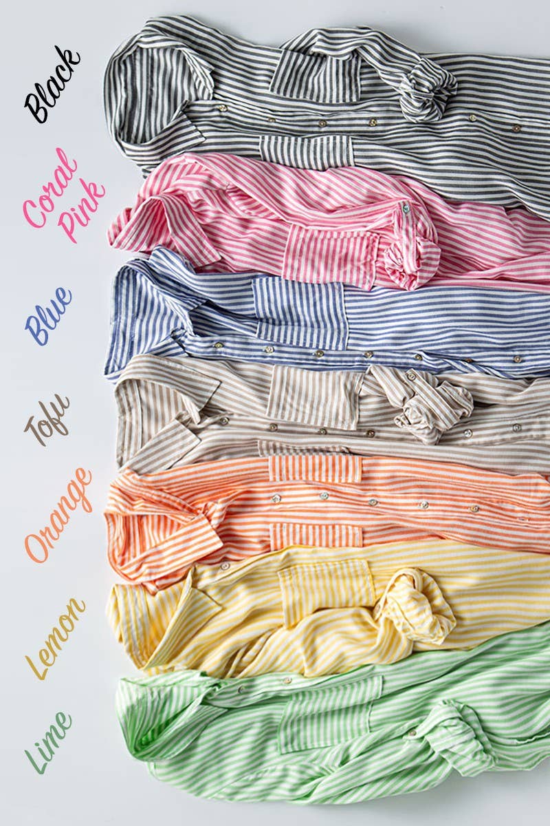 STRIPE BUTTON DOWN SHIRT