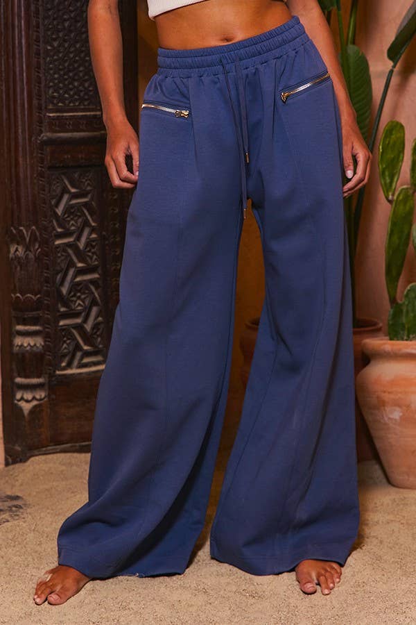 IP5462 Oversized Sweatsuit Pants With Zipper Pockets