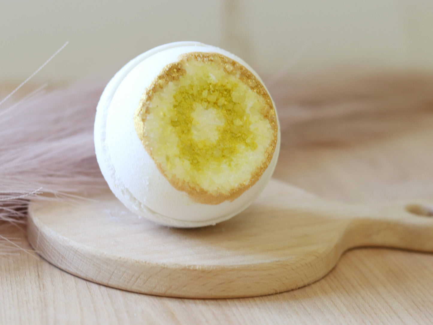 Citrine Geode Bath Bomb, Crystal Bath Bomb