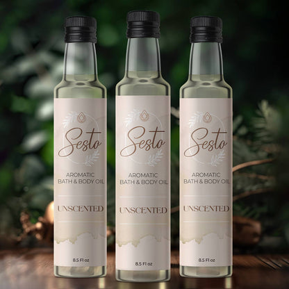 Sesto Aromatic Bath & Massage Oil - Unscented - 8.5oz