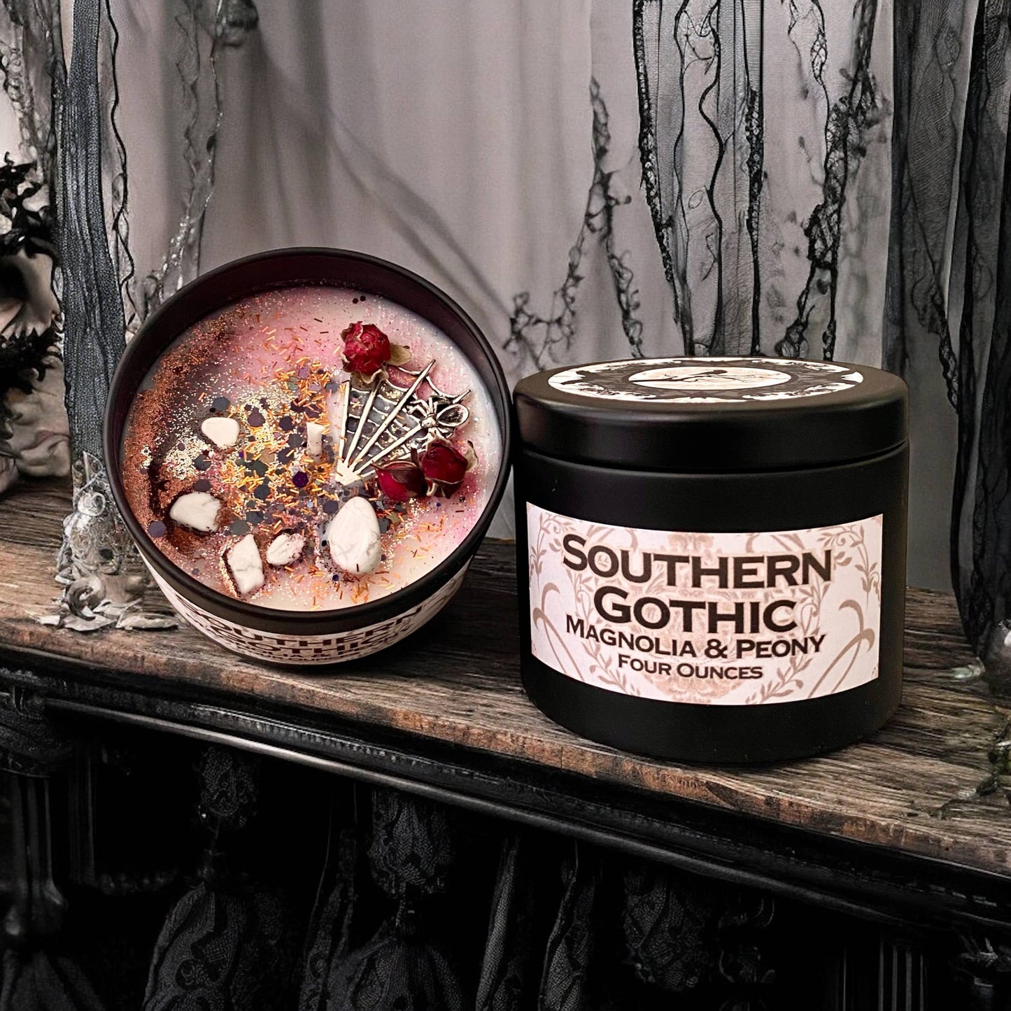 Southern Gothic Candle | Magnolia & Peony Scented | Fall