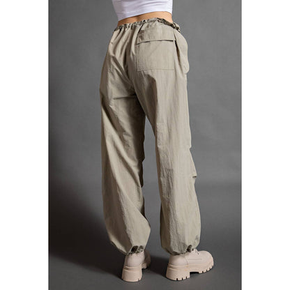 CARGO PANTS: Olive / LG NYLON TASLAN BALLON