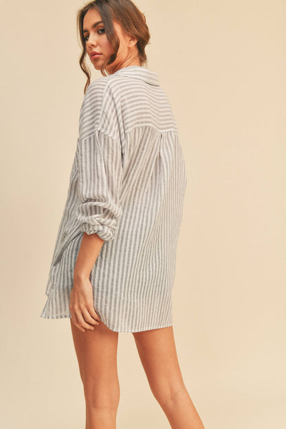 MMT549     STRIPED BUTTON DOWN SHIRTS