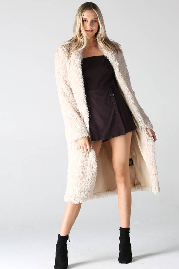 SJ711-ASIS FAUX FUR COAT