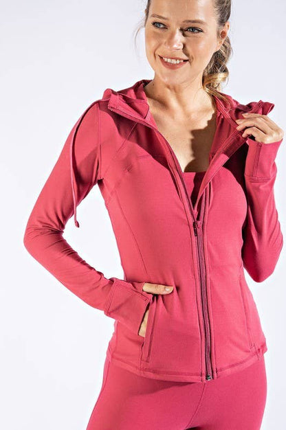 Plus Size Hooded Fitted Define Jacket: BLACK / 1x