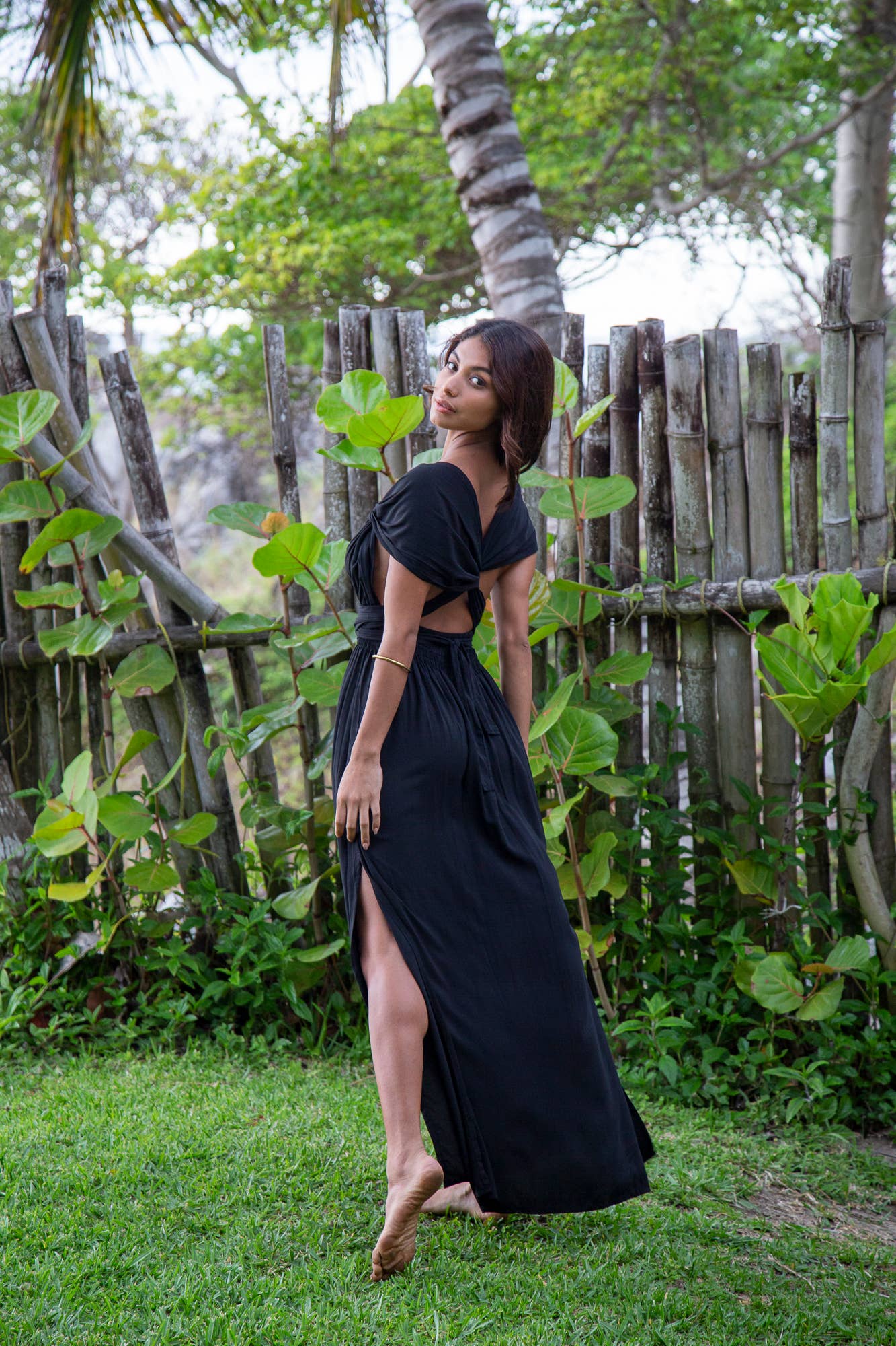 Convertible Tammy Dress in Solid Black OS fits XS-M size 0-6: Solid Black