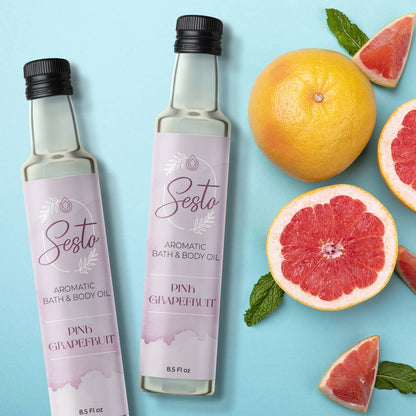 Sesto Aromatic Bath & Massage Oil - Pink Grapefruit - 8.5oz