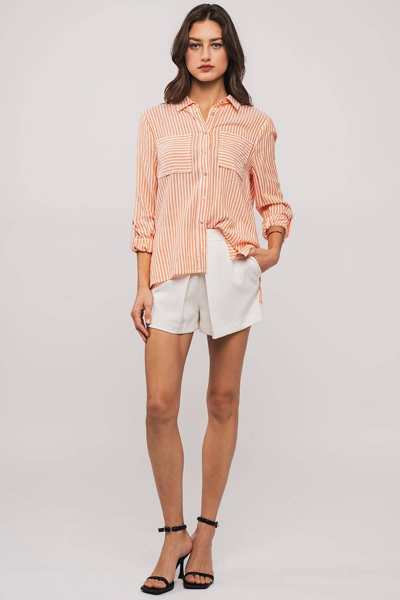 STRIPE BUTTON DOWN SHIRT