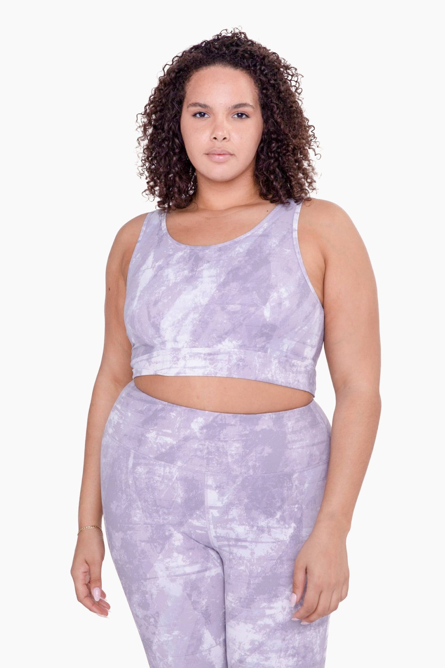 CURVY Concrete Open Back Sports Bra: GREY / XL:1XL:2XL:3XL (2:2:1:1) a1262p