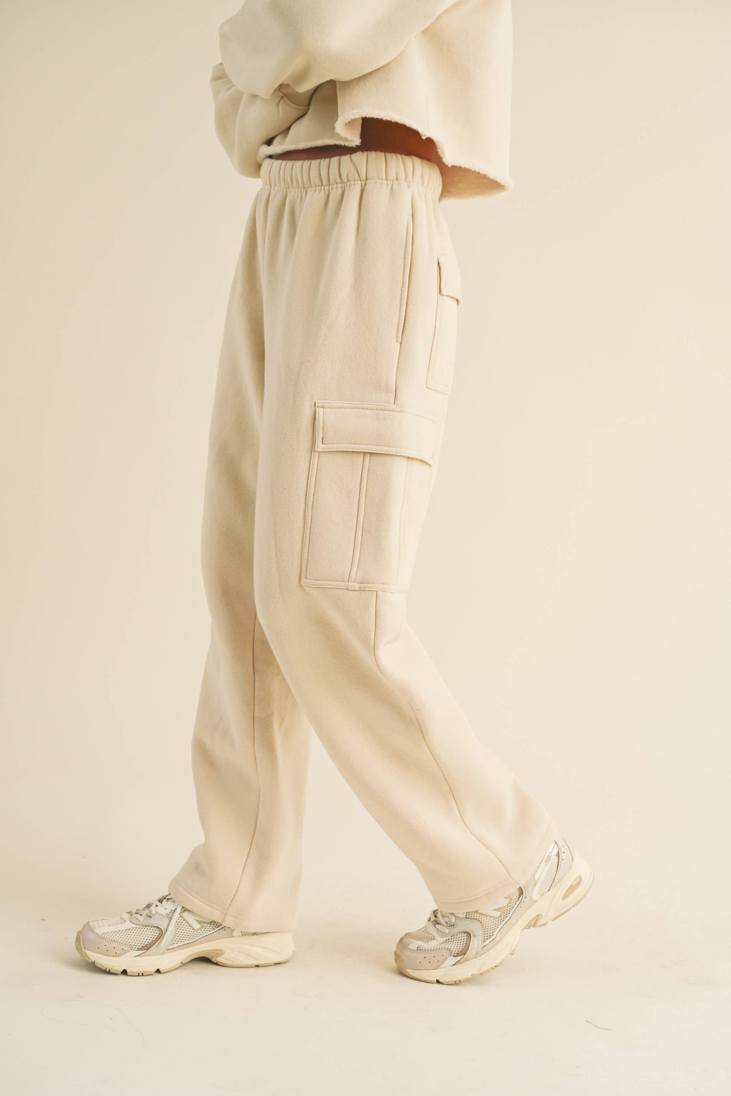 CARGO POCKET SWEATPANTS: BLACK / M P3135ST