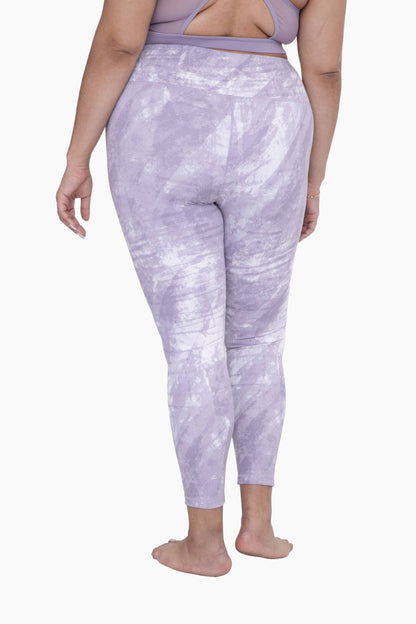CURVY Concrete High-Waist Leggings: GREY / XL:1XL:2XL:3XL (2:2:1:1) a1263p