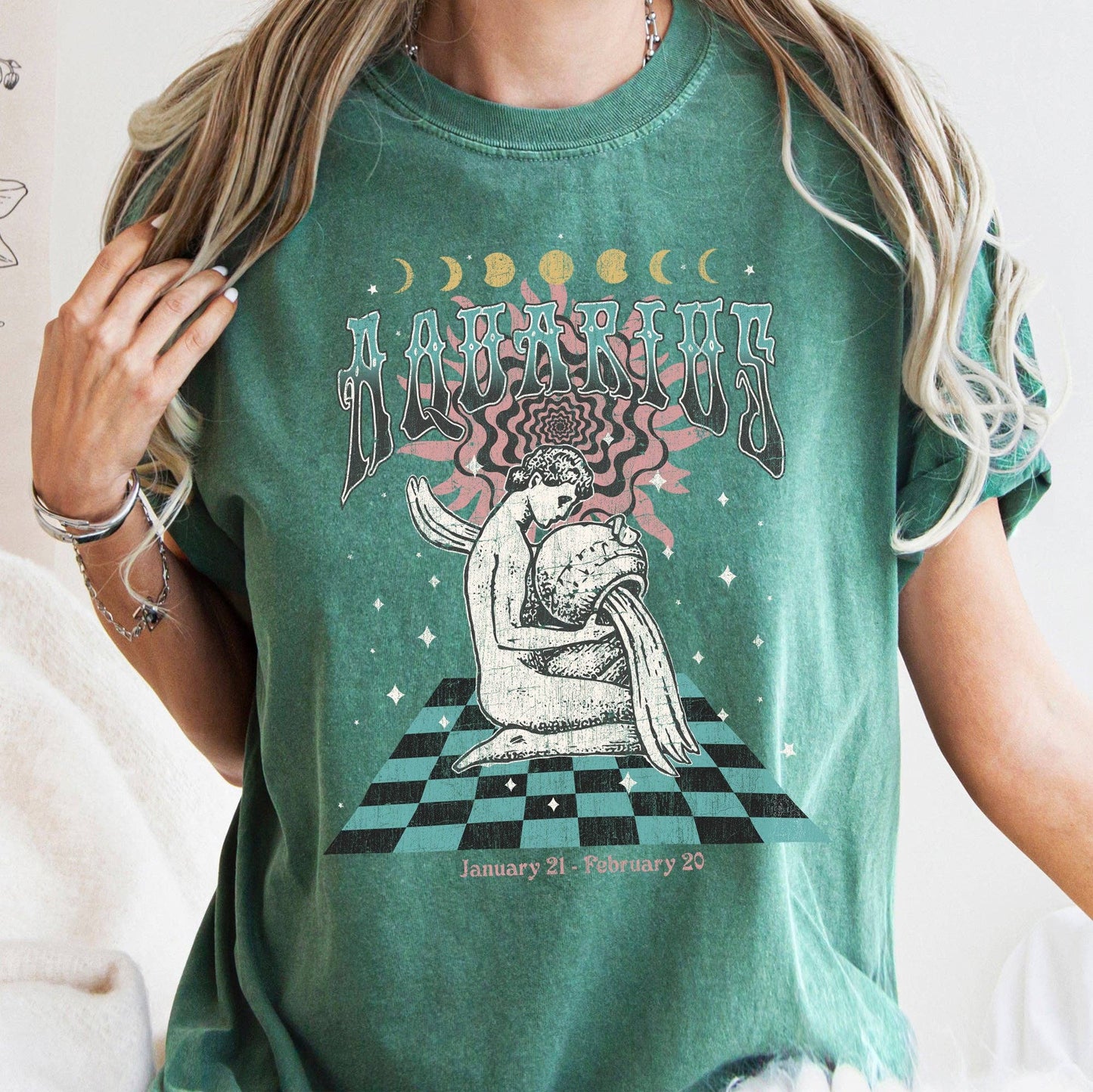 Aquarius Zodiac Comfort Colors Tees, Horoscope, Astrology