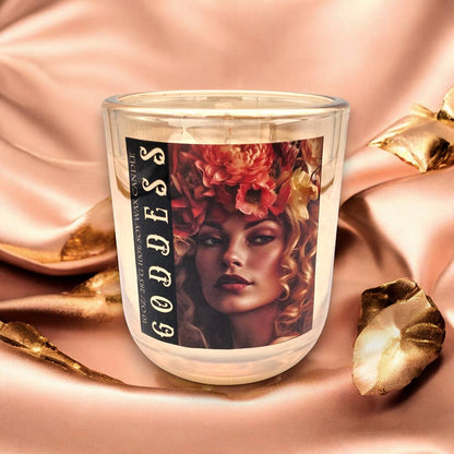 Aura Collection Goddess 10 oz Soy Wax Luster Glass Candle