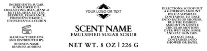 Emulsified Sugar Scrub - Custom Label
