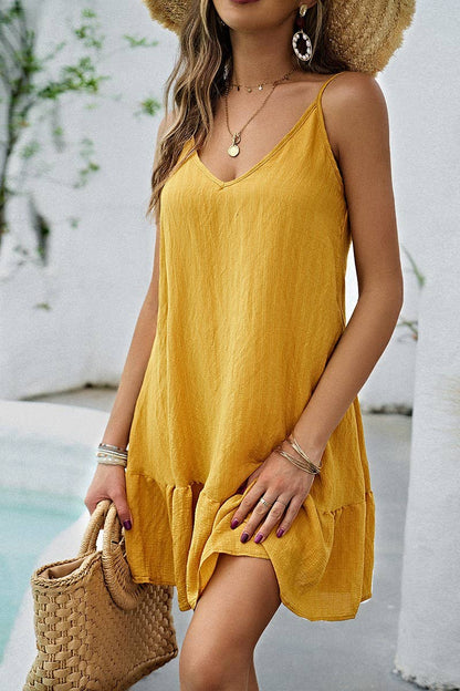 CWDSD2365_Ruffle Bottom Camisole Dress