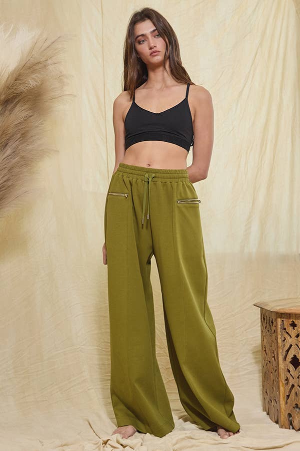 IP5462 Oversized Sweatsuit Pants With Zipper Pockets