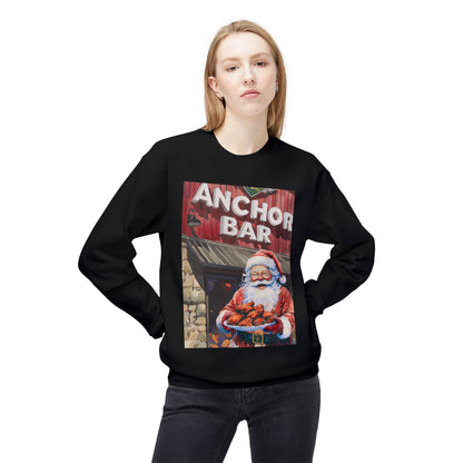 Santa with Wings at Anchor Bar Unisex Cozy Crewneck Sweatshirt