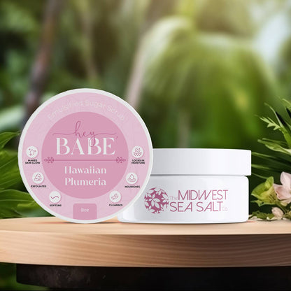 Hey, Babe Emulsified Sugar Scrub - Hawaiian Plumeria - 8oz
