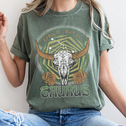 Taurus Zodiac Comfort Colors Tees, Horoscope, Astrology