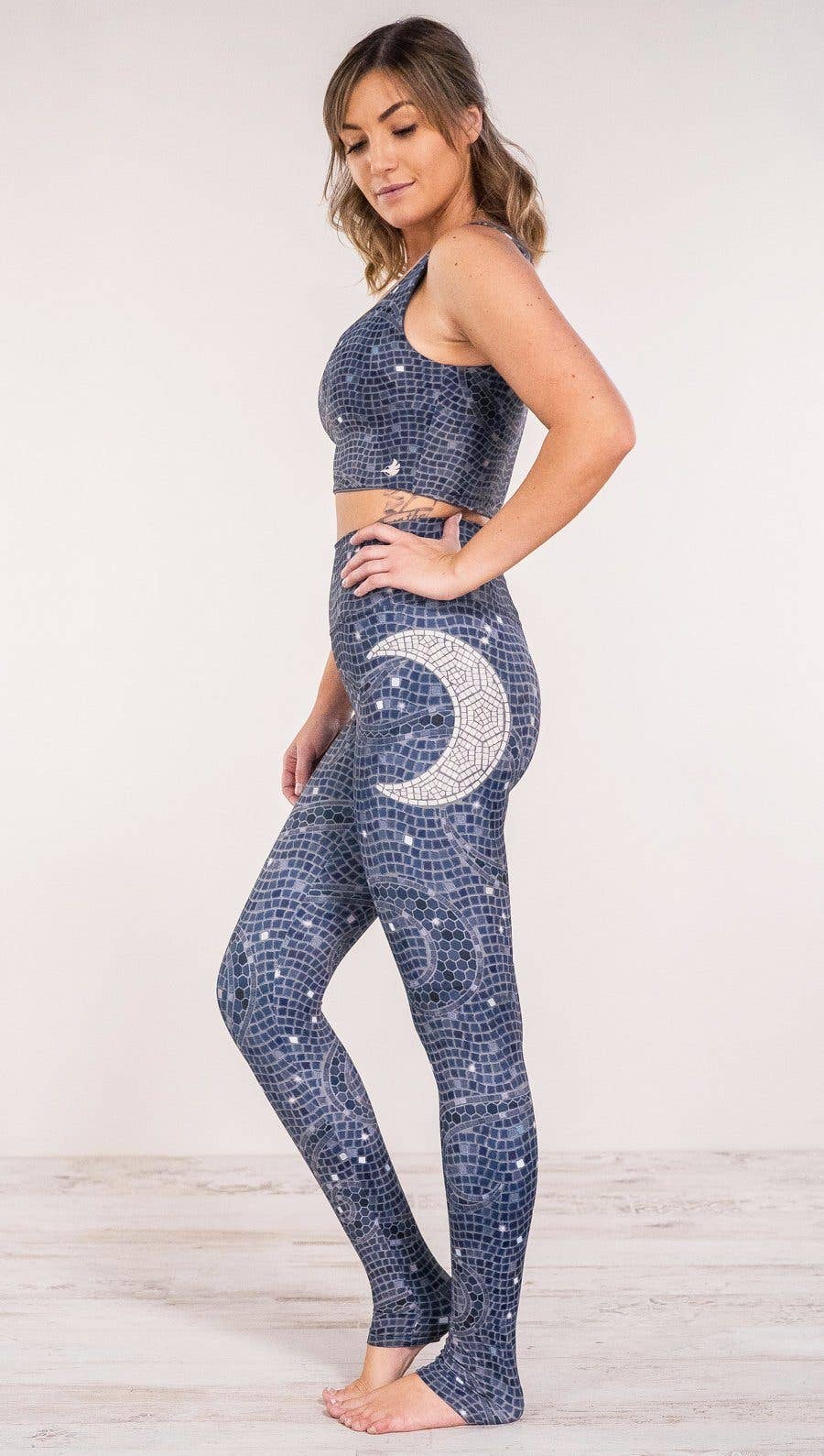 Celestial Mosaic - Buttery Soft Athleisure Leggings: L