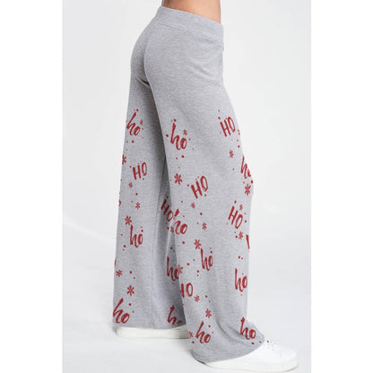 Merry Christmas print soft lounge wear set