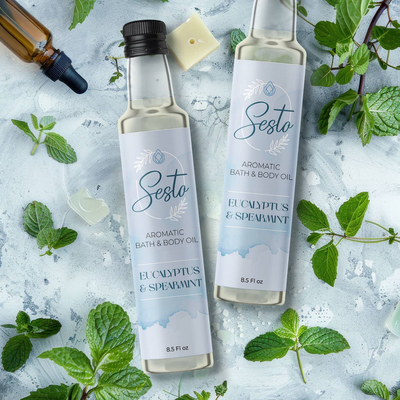 Sesto Aromatic Bath & Massage Oil - Eucalyptus & Spearmint