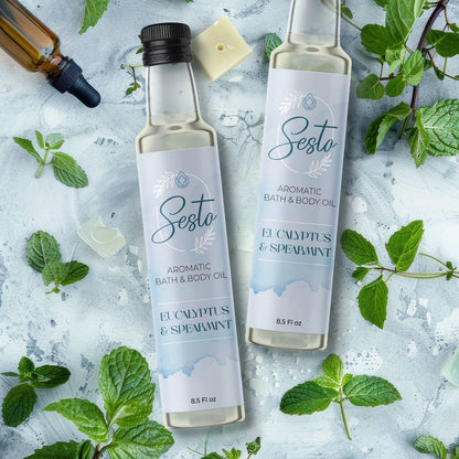 Sesto Aromatic Bath & Massage Oil - Eucalyptus & Spearmint