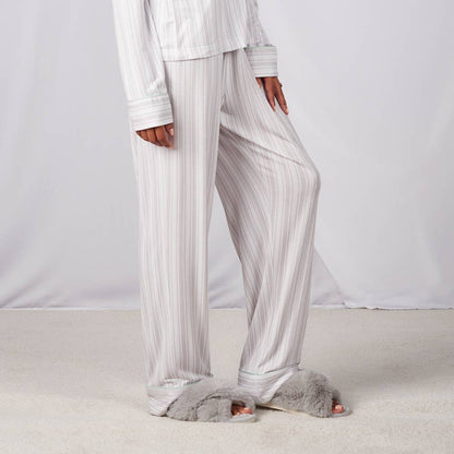 Faceplant Bamboo® Lucy Long Pants: Pink Stripe / Small