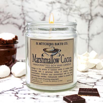 Marshmallow Cocoa Soy Wax Candle 9oz.