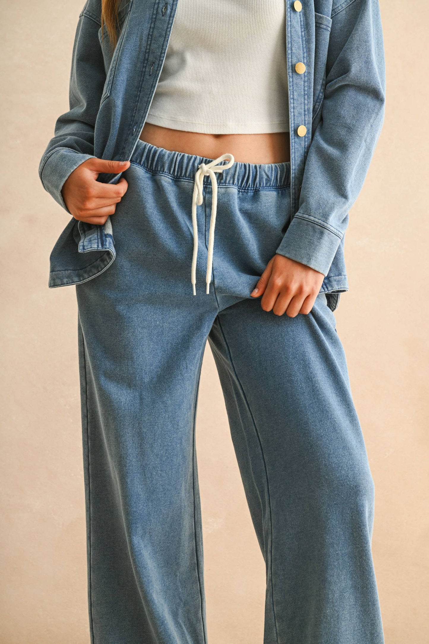 P5656ST   WASHED KNITTED PANTS