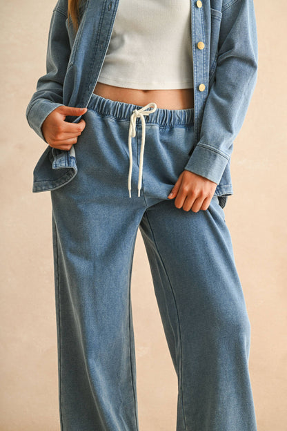 P5656ST   WASHED KNITTED PANTS