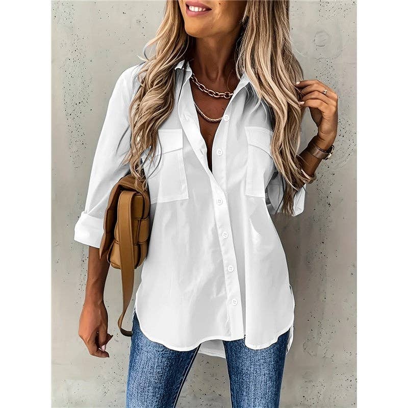 Solid Color Long Sleeve Shirt