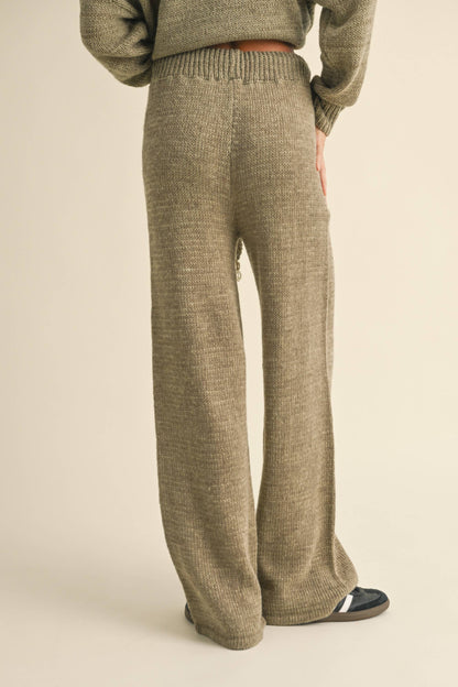 P4078   LINED KNITTED PANTS WITH DRAW STRING ON WAIST